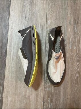 Columbia PFG Brown and Cream Slip-On Men's Casual Shoes